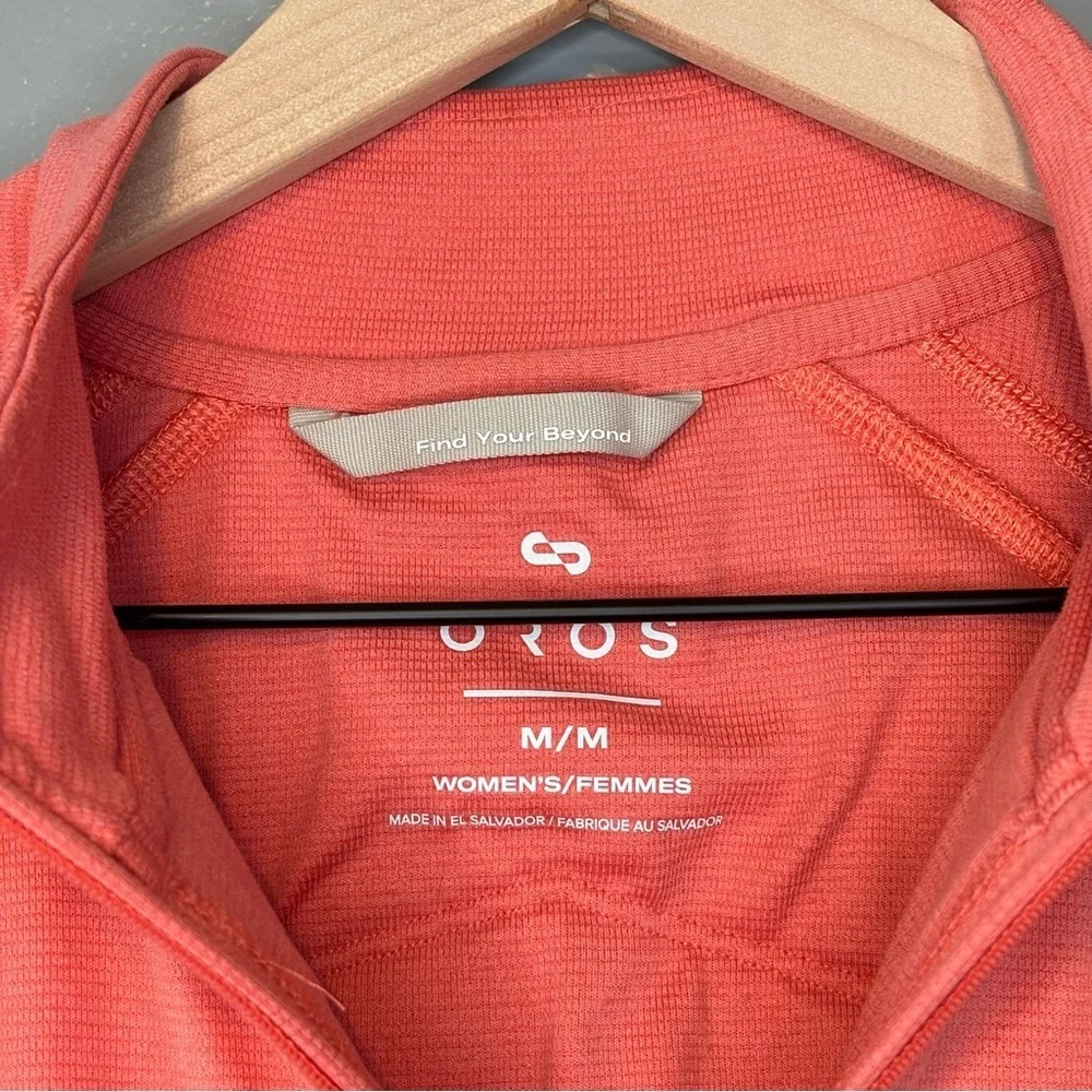 Oros Medium Women’s Quarter Zip Solarcore Insulated Hiking Pullover Coral